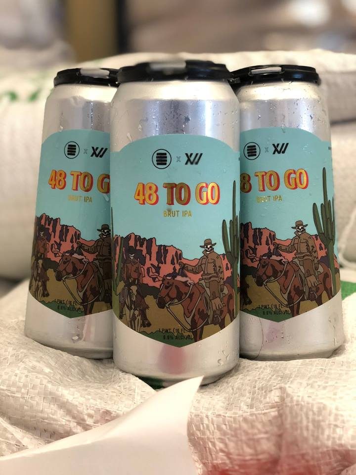48 TO GO BRUT IPA Collaboration Brut IPA with Captian Fatty's Brewing Co. from Santa Barbara, California $16 | 4 Pack | 6.6%