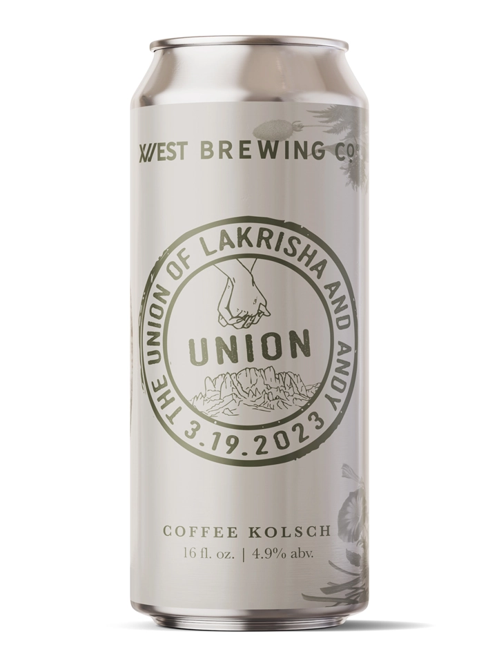 Koffee Kolsch Celebrating Lakrisha & Andy. 4% ABV - 16oz 4pack